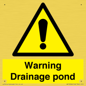 Warning Drainage pond